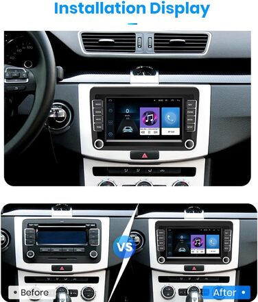 Автомобільна стереосистема Мультимедійний програвач Bluetooth WiFi Mirror Link GPS-навігація FM для V/W/Golf/Polo/Jetta/Passat/Skoda/Octavia Камера заднього виду, 2 DIN Android