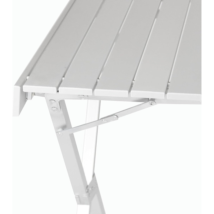 Торговий кемпінговий стіл Nexos з сумкою для перенесення, алюмінієвий, сірий, садовий стіл, стіл для вечірок, фуршетний стіл, складаний, 108x772 см