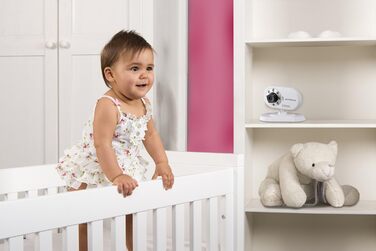 Відеоняня з кольоровим дисплеєм 2,4 дюйма та радіусом дії до 300 метрів, білий, 26 -