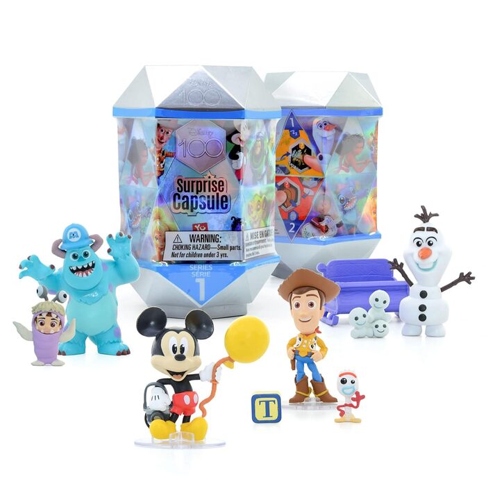 Офіційна коробка Yume Disney 100 сюрпризних таємничих капсул із рідкісними фігурками Disney та Pixar, вінілові фігурки іграшка-сюрприз із сліпим мішком 1 серії, 2 шт.