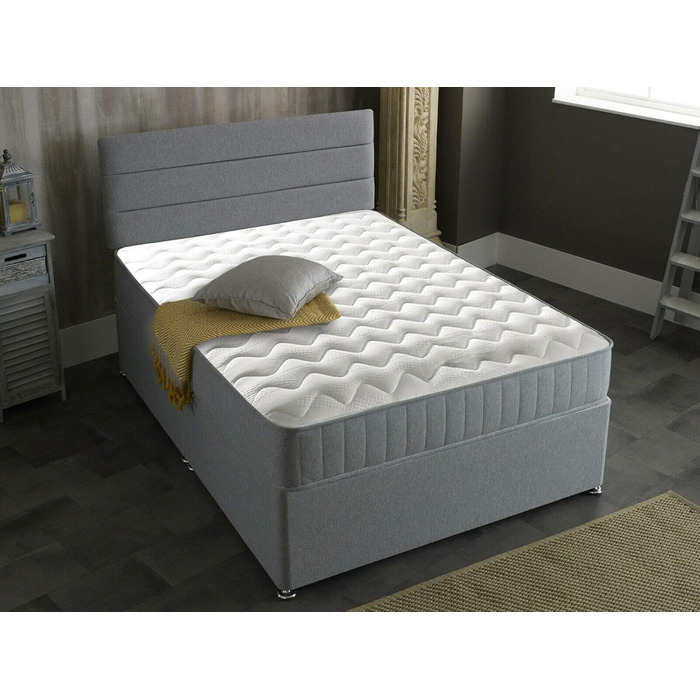 Матрац Starlight Beds Memory Spring з пружинами, холодно-синій (короткий матрац), тканинний короткий матрац