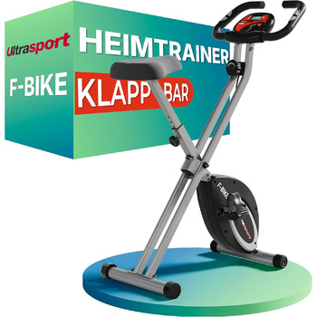 Складний велотренажер Ultrasport F-Bike з магнітним опором, LCD-дисплеєм та комфортним сидінням, до 130 кг