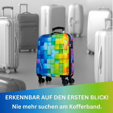 Ручна валіза NOWI 55x40x20 см - підходить для Ryanair, Lufthansa, Eurowings та інших Ручна валіза об&39ємом 36 л з тихими колесами та практичним кодовим замком