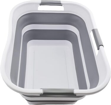 Складаний пластиковий кошик для білизни, 29 л, розбірний контейнер для зберігання, органайзер, портативна ванна для прання, компак