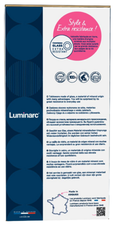 Сервіз столовий Luminarc Carine Black&White, 18 предметів (6773529)