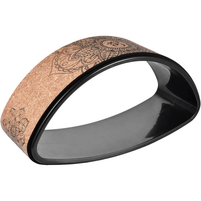 Коркове колесо для йоги для рухів на задньому колесі, прогинів, поз та тренування рівноваги розтягує спину, груди та хребет