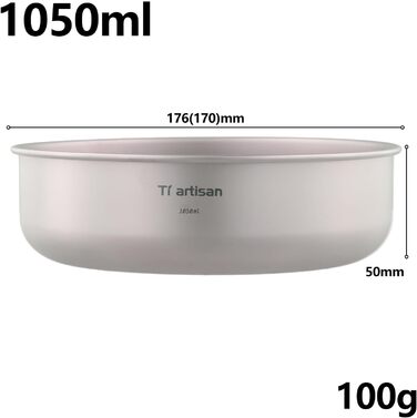 Кемпінгова миска штабельований, легкий посуд для походів, подорожей з рюкзаком та пікніків обєм 3501200 мл, можна мити в посудомийній машині (1050 мл)