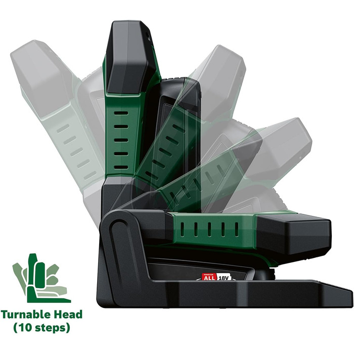 Акумуляторний світлодіодний робочий ліхтар/будівельний ліхтар/мобільний прожектор Bosch UniversalWorkLight 18V-2100 (макс. 2100 люмен, 3 рівні яскравості, головка з 10 положеннями складання без акумулятора)