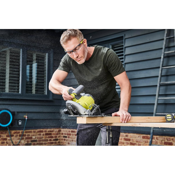 Безщіткова акумуляторна портативна дискова пила RYOBI 18 В ONE RCS18BL-0, пильний диск 184 мм, налаштування без інструменту, без а