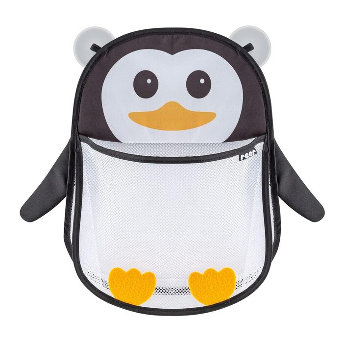 Мережа для іграшок Reer MyHappyPingu, гігієнічне зберігання для іграшок у ванні, полиця для ванни