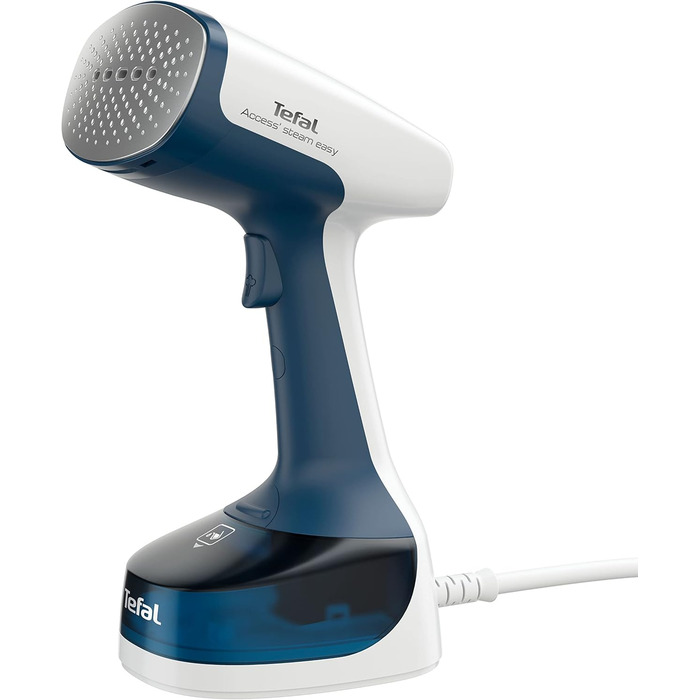 Секунд нагріву 1400 Вт до 25 г/хв. резервуар для води 150 мл 8 хв. відпарювання мережевий кабель 2,6 м різні аксесуари білий/синій