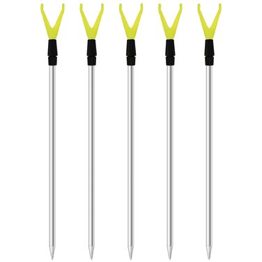 Телескопічний тримач для вудки Zite Fishing 75-135 см Рибальські аксесуари Підставка для вудки для лову форелі та коропа - Алюмінієва підставка для вудки з виїмкою для волосіні, тримач для вудки, рибальська підставка, 5 шт.