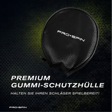 Професійна ракетка для настільного тенісу PRO SPIN карбонова червона