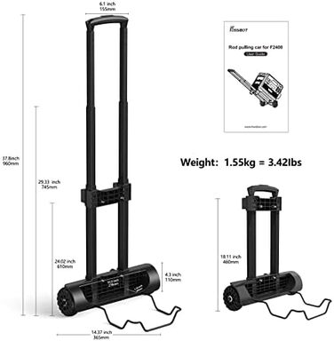 Складаний ручний візок FOSSiBOT F2400 Портативна електростанція Спеціальний візок Плоский автомобіль з колесами Складаний Легкий Т