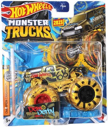 Машинки Hot Wheels Monster Trucks 2024 масштаб 164 (Demo Derby Gold 6/6 Championship Crashers)