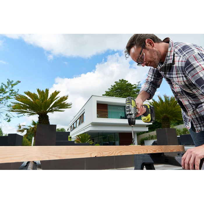 В ONE Акумуляторний ударний дриль-шуруповерт R18PDBL-0 (крутний момент 60 Нм, 10 регулювань, патрон 13 мм, макс. діаметр свердлінн