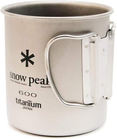Настінний стаканчик Snow Peak Titanium 600 Titanium (1 упаковка)
