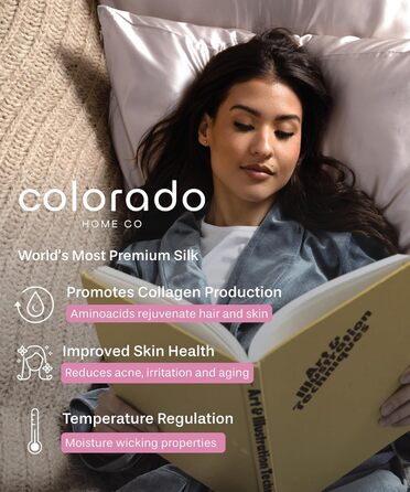 Комплект шовкової постільної білизни Colorado Home Co Mulberry, 100 шовк, простирадло з глибокою кишенею, повне приталене простира