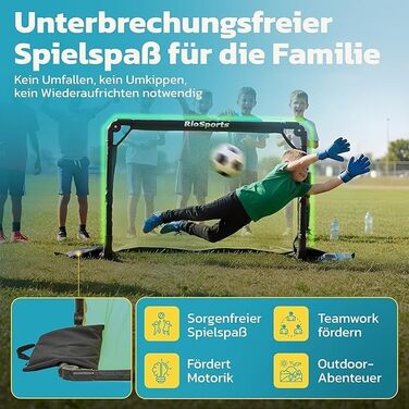 Футбольні ворота для саду, для дітей та дорослих, комплект із 2 предметів складані та стійкі навіть після сильних ударів з сумкою для перенесення ідея подарунка для хлопчиків та дівчаток