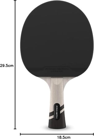 Професійна ракетка для настільного тенісу PRO SPIN карбонова червона