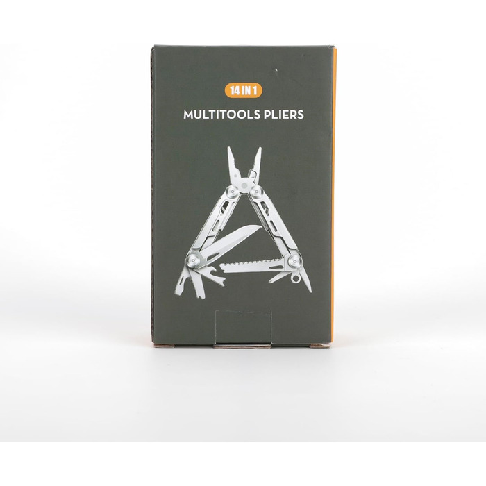 Мультитул Rolgno, подарунки для чоловіків, складний мультитул з нержавіючої сталі 14 в 1 з плоскогубцями, ножем, пилкою, викруткою