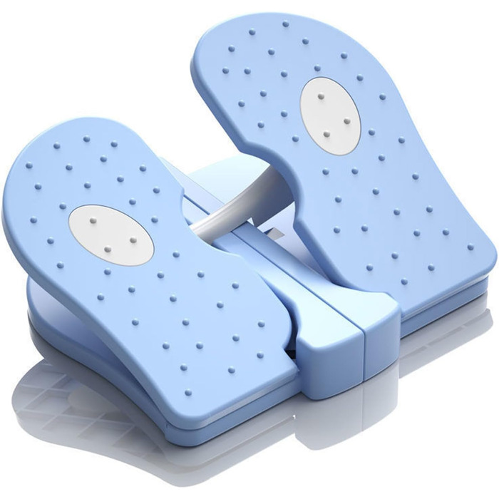 Тихий, складаний фітнес-степер, світло-блакитний степ-трейнер, складаний степ-трейнер для ніг з посиленим нейлоновим степ-трейнером для тренування ніг, домашній тренажер світло-блакитного кольору, один розмір