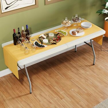 Складаний стіл Home Vida, 1,5 м, міцний, надзвичайно міцний, для кемпінгу, фуршету, весілля, ринку, саду, вечірки, багажника автомобіля, стайні, пікніка, кабінки, для використання в приміщенні та на вулиці, складна ручка для перенесення