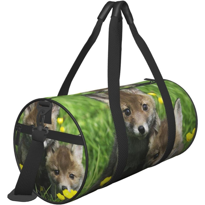 Спортивна сумка-мішок для подорожей, з весняним принтом тварин, чорна, універсальний розмір, дорожня сумка