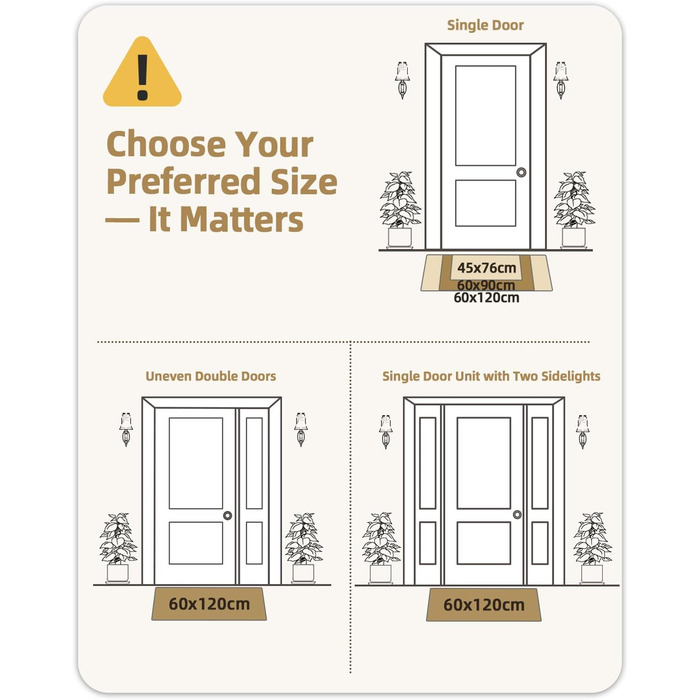 Килимок для входу Color G Welcome, 45x75 см, чорно-сірий, для вулиці, килимок для бруду, що миється, водонепроникний килимок для входу, садовий, чорно-сірий, 45 x 75 см