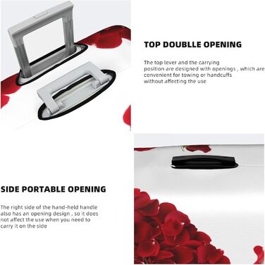 Чохол для валізи JCAKES у формі серця з квітковим візерунком, захисний чохол, захист багажу, можливість персоналізації, білий, розмір 90