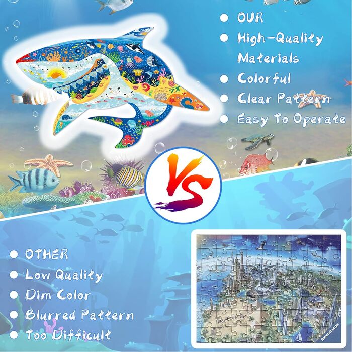 Дитячий пазл FORMIZON, 128 елементів, елементи пазла з тваринами, іграшка-пазл Океан, розвиваюча іграшка, дитячий пазл у подарунок