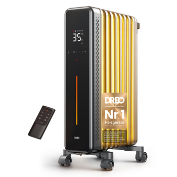 Енергозберігаючий масляний радіатор Dreo, електричний обігрівач потужністю 2000 Вт з 9 ребрами, 3 налаштування нагріву, 4 режими, 24-годинний таймер, захист від перегріву та перекидання, тихий електричний радіатор з термостатом, OH521