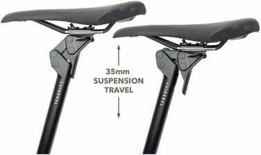 Підсідельний штир REDSHIFT ShockStop City Suspension, велосипедний амортизатор, підсідельний штир для електровелосипедів, міський, щоденний, алюмінієвий, діаметр 31,6 мм x 350 мм