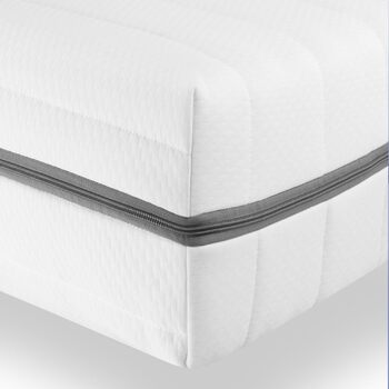 Матрац 140x200 см - Висота 18 см - Два рівні жорсткості H3 та H4 - Ортопедичний 7-зонний матрац з холодної піни, точково-еластичний та повітропроникний - М&39який чохол із 4-сторонньою блискавкою H3 та H4 140 x 200 см