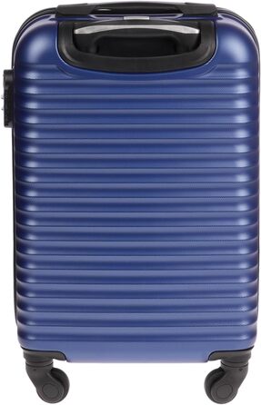 Ручна поклажа Christian Wippermann, 4 колеса, чорна з візерунком у смужку, валіза, візок, легка, кабіна, стандарт IATA, 55x35x23 см