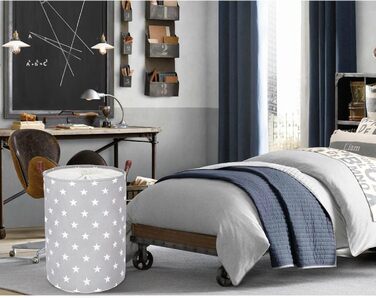 Дюймові потовщені складні круглі кошики для зберігання білизни, бавовняні (Grey Star, L) одноразові Grey Star 20'/L, 20-