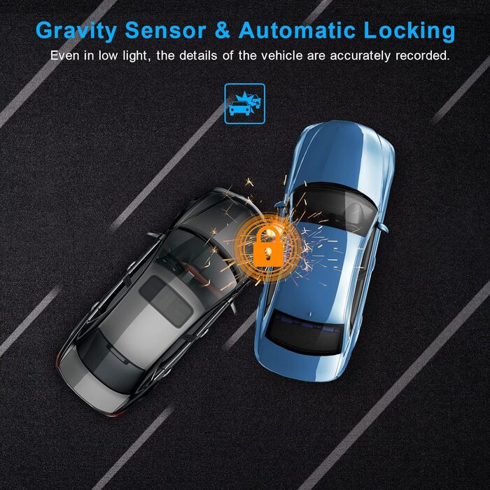 Відеореєстратор автомобільний передній з 64G SD картою, 3 ' IPS екран автомобільна камера, 176 ширококутний відеореєстратор, 1080P