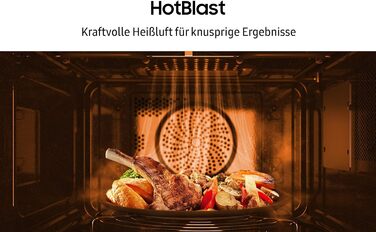 Комбінована мікрохвильова піч Samsung MC2BM6035CS/EG з грилем і гарячим повітрям, 900 Вт, 28 л місця для приготування їжі (дуже велика), ширина 51,7 см, технологія HotBlast, SlimFry, сріблястий одинарний