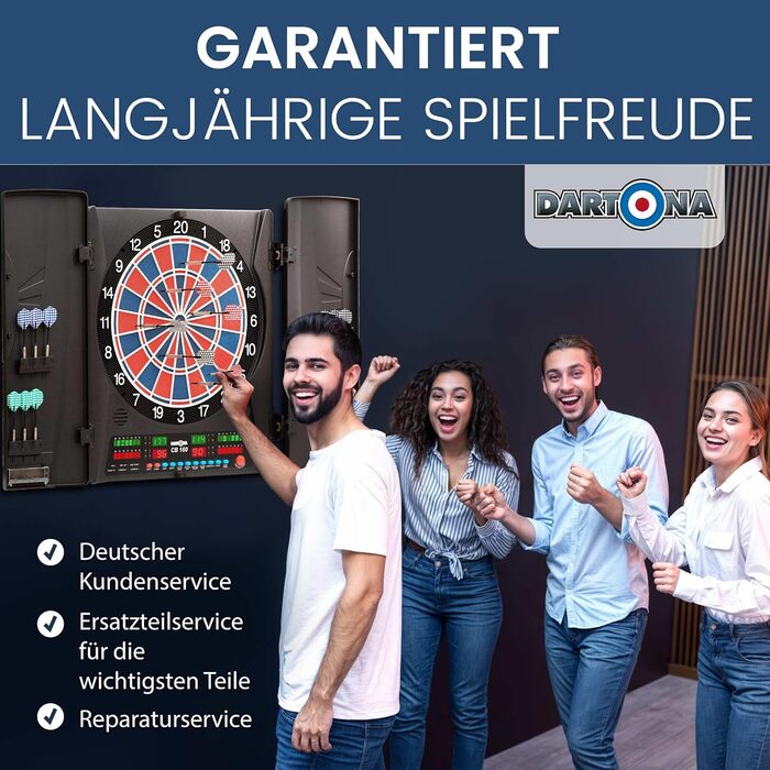 Електронна мішень для дартсу Dartona CB160 Cabinet Офіційний турнірний розмір Електронна мішень для дартсу Турнірна дошка з 33 іграми та понад 160 варіаціями