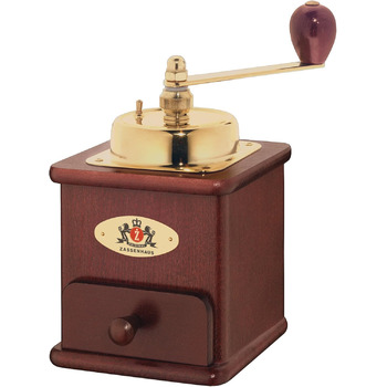 Ручна кавомолка Zassenhaus BRASILIA букове червоне дерево 12 x 12,5 x 20 см для помелу кавових зерен плавне регулювання помелу з о