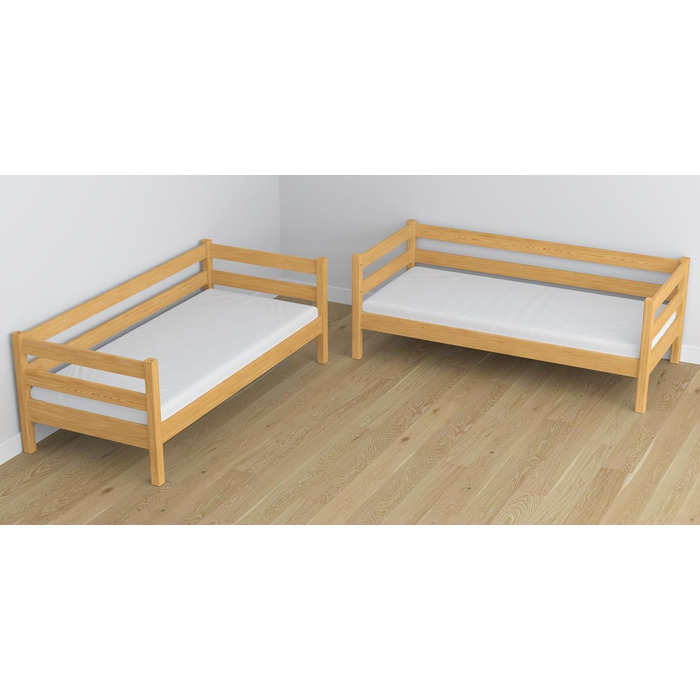 Двох'ярусне ліжко з шухлядою 120х180 см, дитяче ліжко для 2 дітей, 2 сторони складання сходів ліва або права, закруглені краї, міц