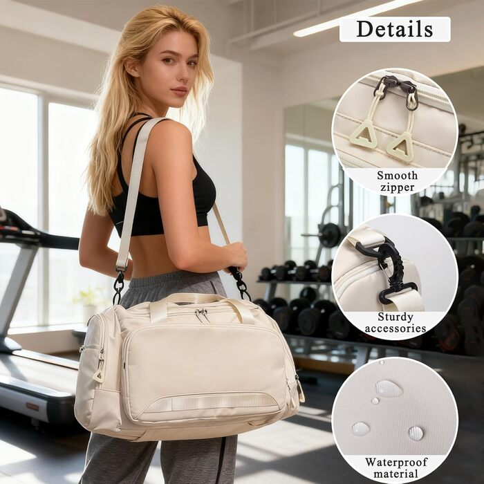 Спортивна сумка для жінок та чоловіків, дорожня сумка, спортивна сумка SUNYBLIS 40 л з відділенням для взуття, відділенням для вологи, водонепроникний спортивний рюкзак, тренувальна сумка з рюкзаком, сумка для вихідних, ручна поклажа, дорожня спортивна су