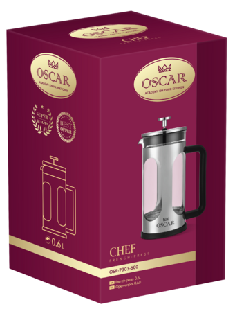 Френч-прес Oscar Chef, 0.6 л (6908254)