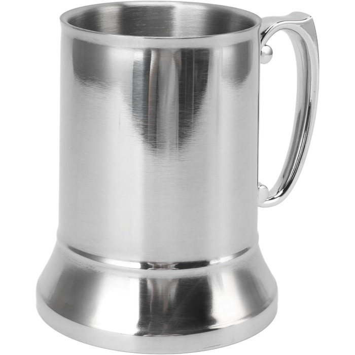 Пивний кухоль з нержавіючої сталі, нековзний, стійкий до високих температур, сучасний дизайн, пивний кухоль, кавовий кухоль, 500 мл, для барів, сімейних зустрічей, нержавіюча сталь 304