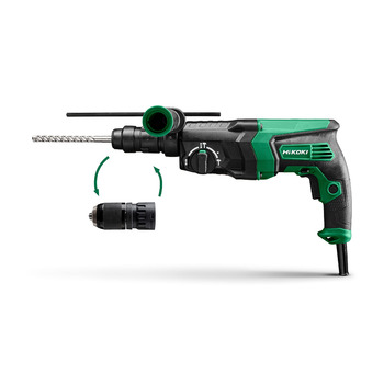 Перфоратор HIKOKI DH26PMCWSZ (у кейсі) 830 Вт, SDS-plus, 240 В, з буром SSBF 13 мм