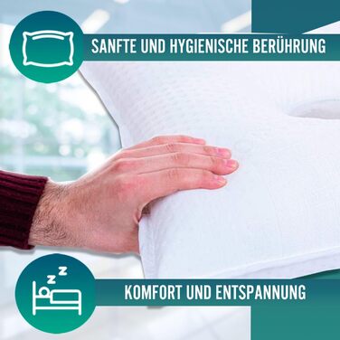 Вушна подушка OrtoPrime з отвором - ортопедична терапевтична протипролежнева подушка для зняття тиску на вуха - при хондродерматиті та пірсингу