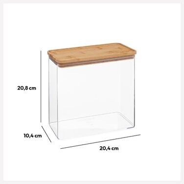 Прямокутний контейнер для зберігання з бамбуковою кришкою &39eske&39 3 л - 5 five simply smart 3 л