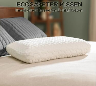 Подушка з піни з ефектом пам&39яті - ортопедична подушка для підтримки шиї. Матеріал високої щільності краще знімає тиск на шию. Ергономічна подушка зі знімним чохлом, який можна прати. Біло-сірий колір.