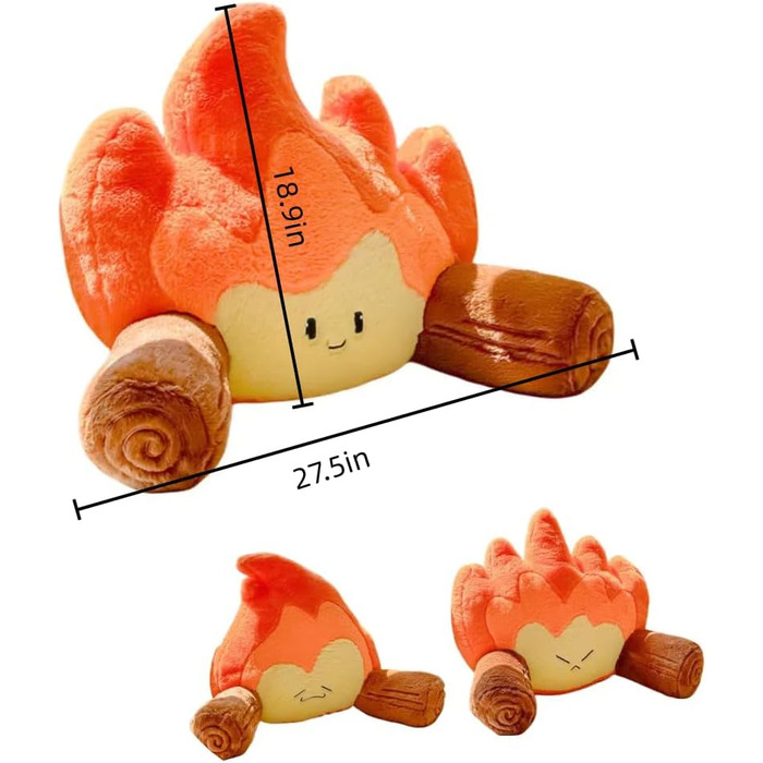 Подушка для читання, щоб сидіти в ліжку мила, весела плюшева подушка для спини, схожа на багаття, ергономічна подушка для поперекової підтримки зі знімним чохлом, який можна прати, для підлітків, дорослих, дивана, софи. Щасливі, універсальний розмір.