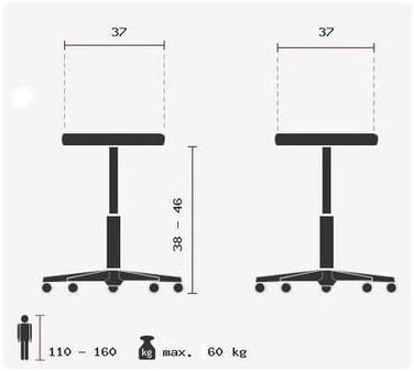 Дитячий стілець SITNESS BOBBY білий / рожевий